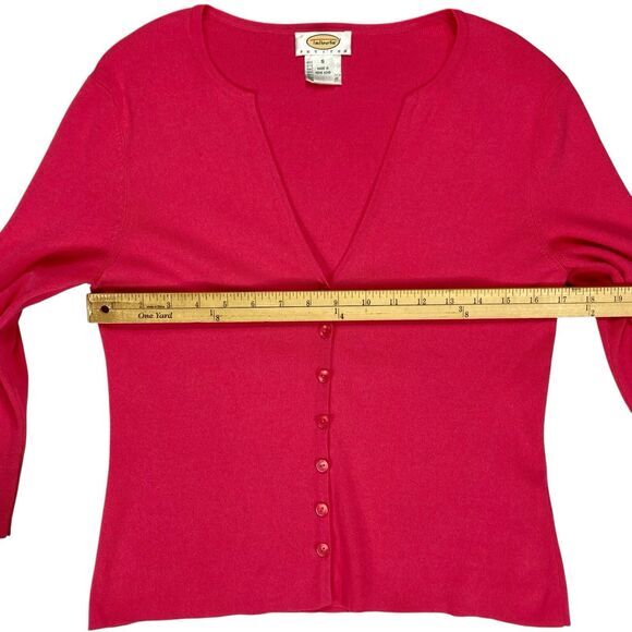 Talbots Cardigan Womens S Dark Pink Classic Academia Smart Casual Preppy Sweater - Picture 10 of 16